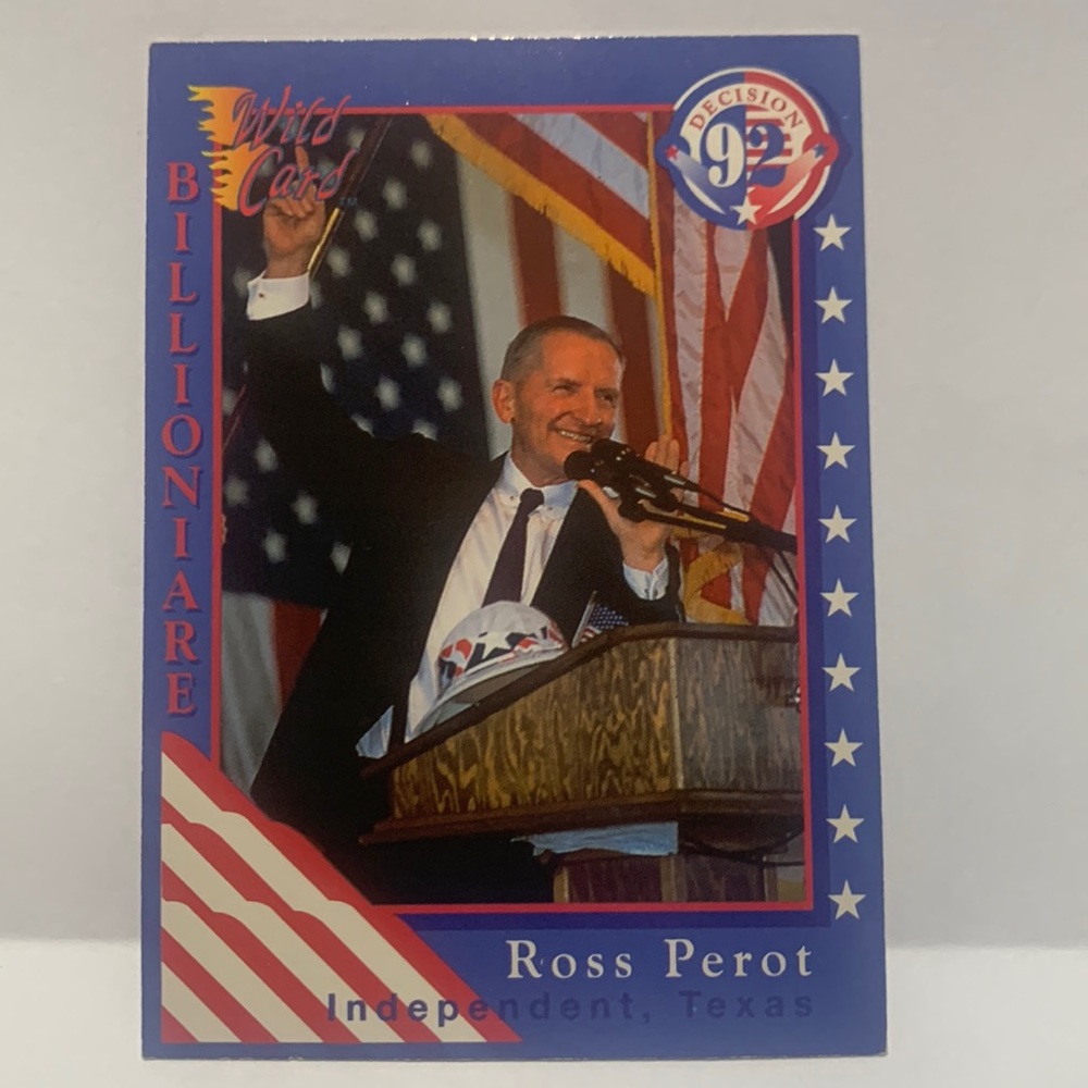 1992 Wild Card Promotional Political Card Ross Perot (017)